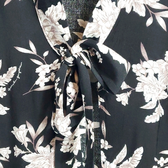 Spiritual Gangster | Gypsy Boho Cottagecore Maya Black Floral Kimono Duster - Picture 5 of 11